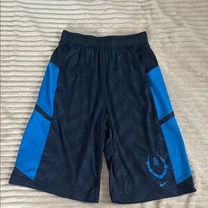 YOUTH XL- Nike Black and Blue Sports Shorts